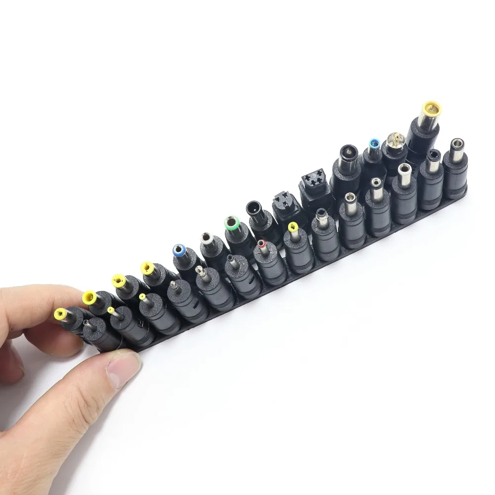 28 шт./компл. Универсальный 28 шт. DC Мощность 5,5x2,1 мм AC DC Jack Зарядное устройство до 28 штекер Мощность адаптер для использования Тетрадь ноутбука Высокое качество