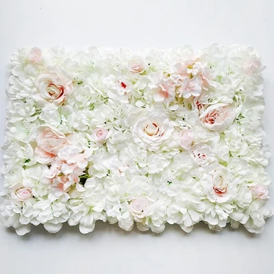 A light pink white 40x60 см Шелковая Роза цветок шампанское искусственный цветок Для Свадебные Декорации цветок стены романтический свадебный фон Декор 16 цветов - Цвет: A light pink white