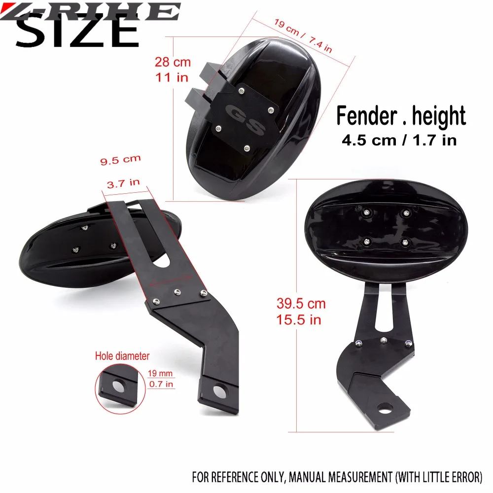 Заднее крыло мотоцикла обтекатель брызговика защита колес черного цвета для BMW