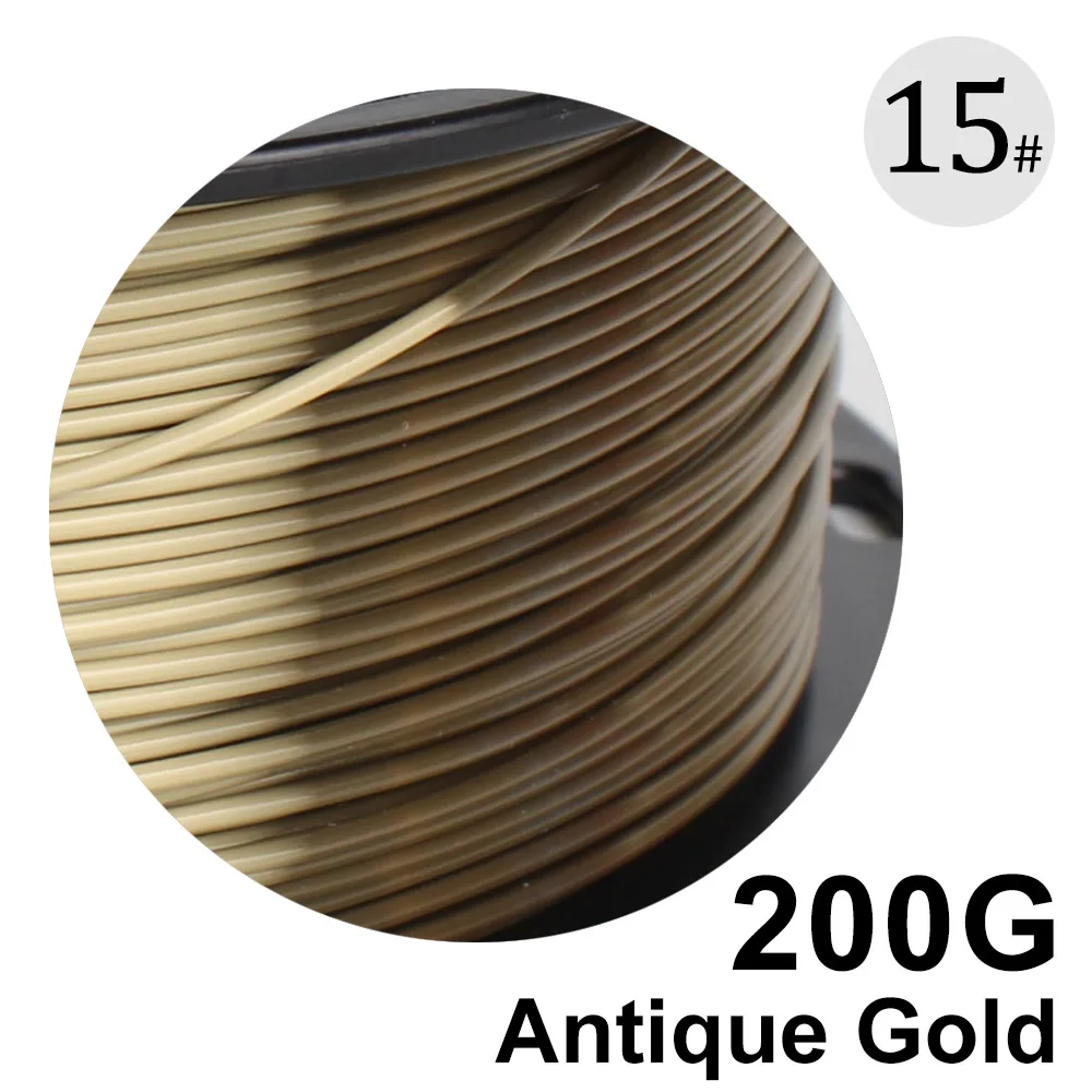 Antique Gold Noulei 200 г 3D принтер нить блестящая Pla 1,75 мм шелковистый насыщенный блеск 24 цвета 3D шелковая печать материал - Цвет: Antique Gold