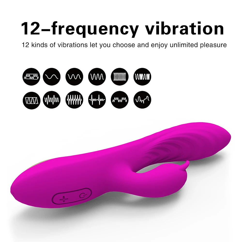G-spot Rabbit Vibrator Rechargeable Waterproof Dildo Vibe Dual Motor Clit Stimulator 12 Vibration Modes Sex Toys | Красота и здоровье