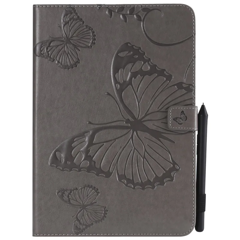 Gray Wekays для samsung Tab A 9,7 T550 мультфильм бабочка кожаный чехол Funda для samsung Galaxy Tab A 9," T550 T555 чехол для планшета - Цвет: Gray