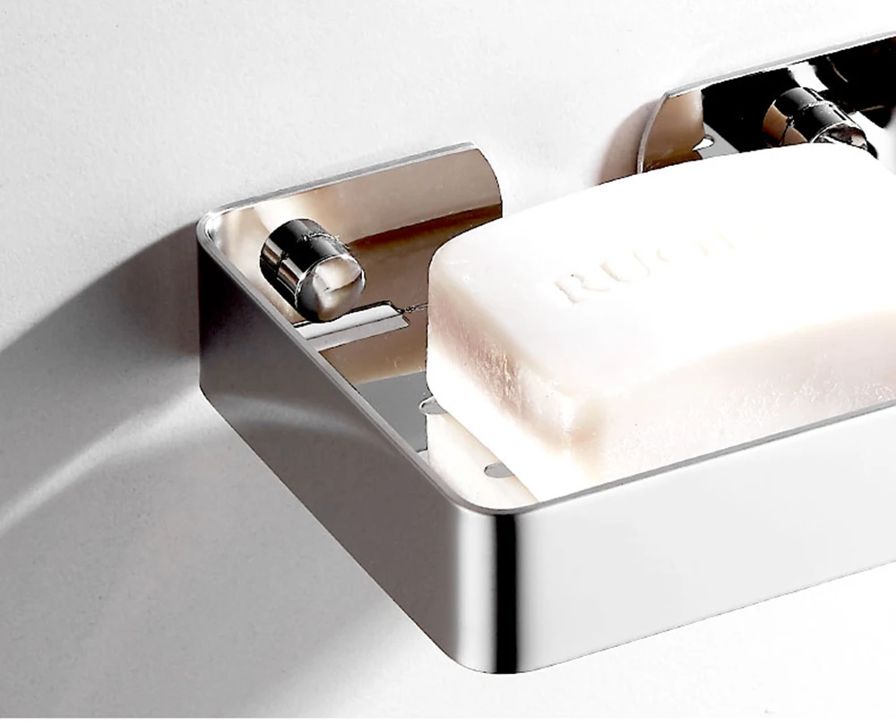 Stainless Steel Soap Dish Bathroom Storage Soap Rack Plate Box Container Wall Storage Rack Holder