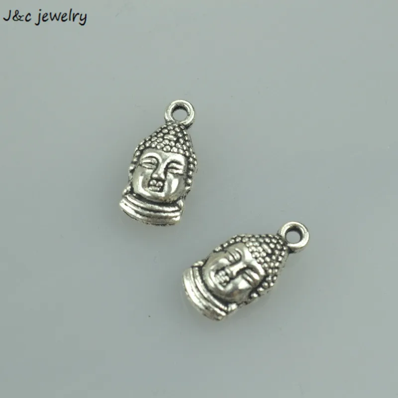 

15 pcs free shipping Retro silver color charms diy metal Buddha pendant for necklace&bracelets jewelry making 16*8 mm T30