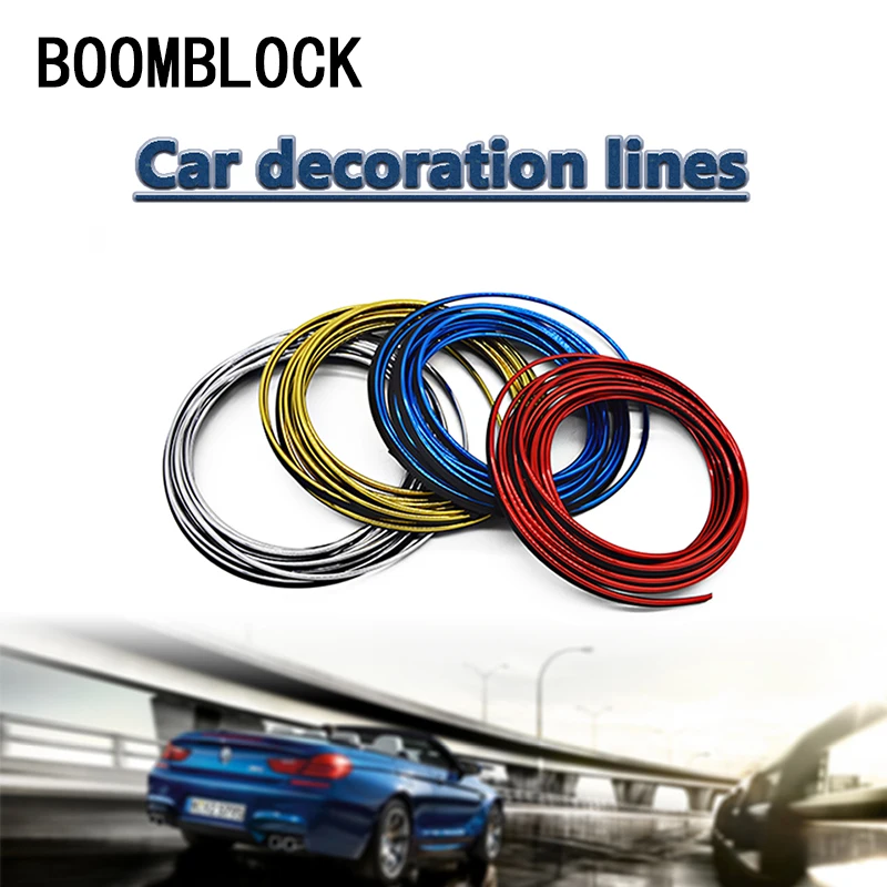 

BOOMBLOCK 5 м, интерьерная наклейка, полоса, литье для Opel, Toyota, Renault, Audi A3, Kia Rio K2, Volkswagen, Passat, B5, B6, аксессуары
