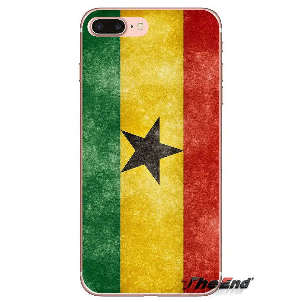 Для iPhone X 4 4S 5 5S 5C SE 6 6S 7 8 Plus Samsung Galaxy J1 J3 J5 J7 A3 A5 2016 2017 флаг Гана баннер Национальный
