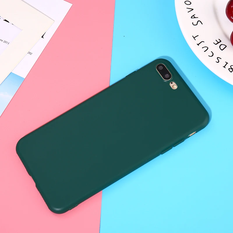 Цветной ТПУ силиконовый матовый чехол для iPhone 7 8 Plus 6 6s X Plus 5 5S мягкая задняя крышка для iPhone 11 Pro X XR XS Max чехол
