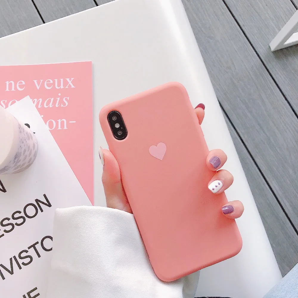Hysnowendly модные девичьи любовные сердечки телефонные чехлы для iPhone 8 7 6 6s Plus яркие