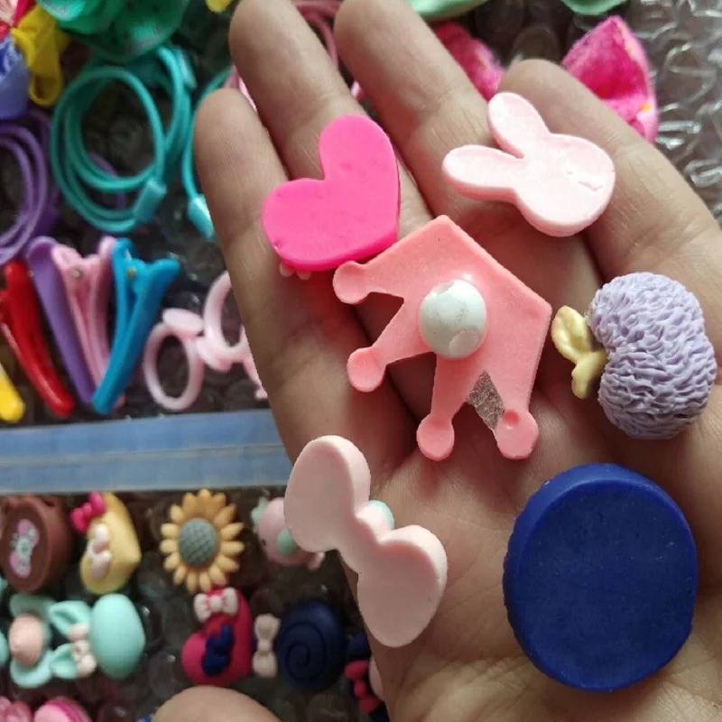 Весь набор DIY игрушки для девочек аксессуары с кольцами/лента для волос/Подвеска/цветы/бант/клей-карандаш, Детские художественные ремесла DIY Развивающие игрушки