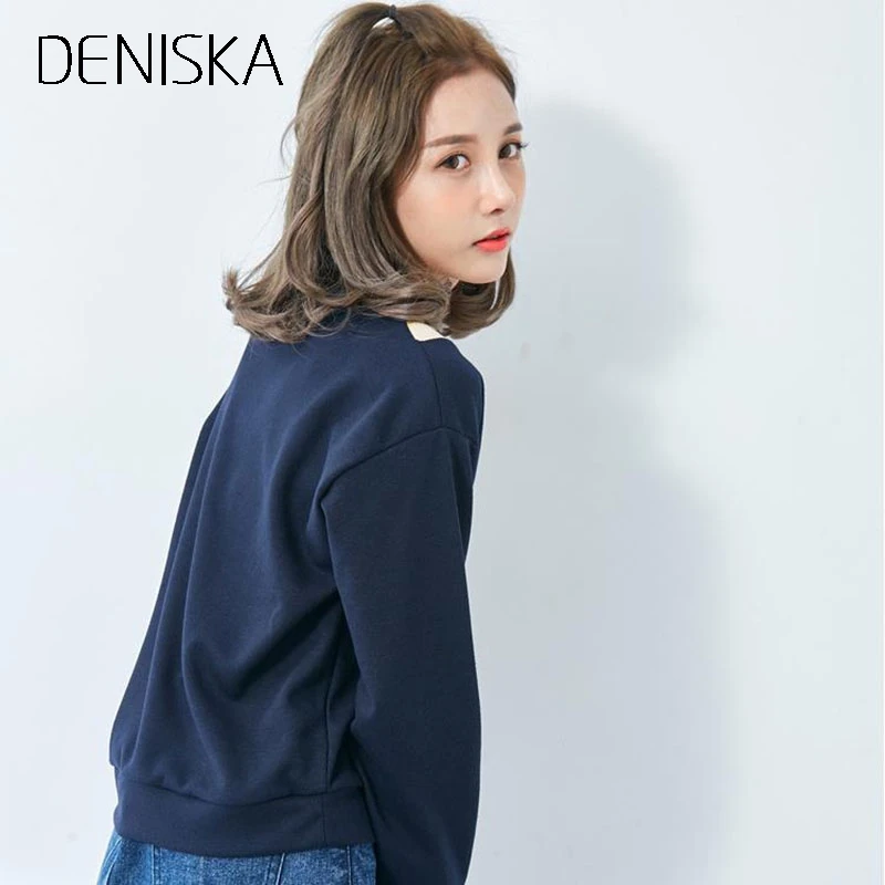 Дениска Striped Varsity Обрезки кабеля вязаный джемпер с v-образным вырезом Свободные