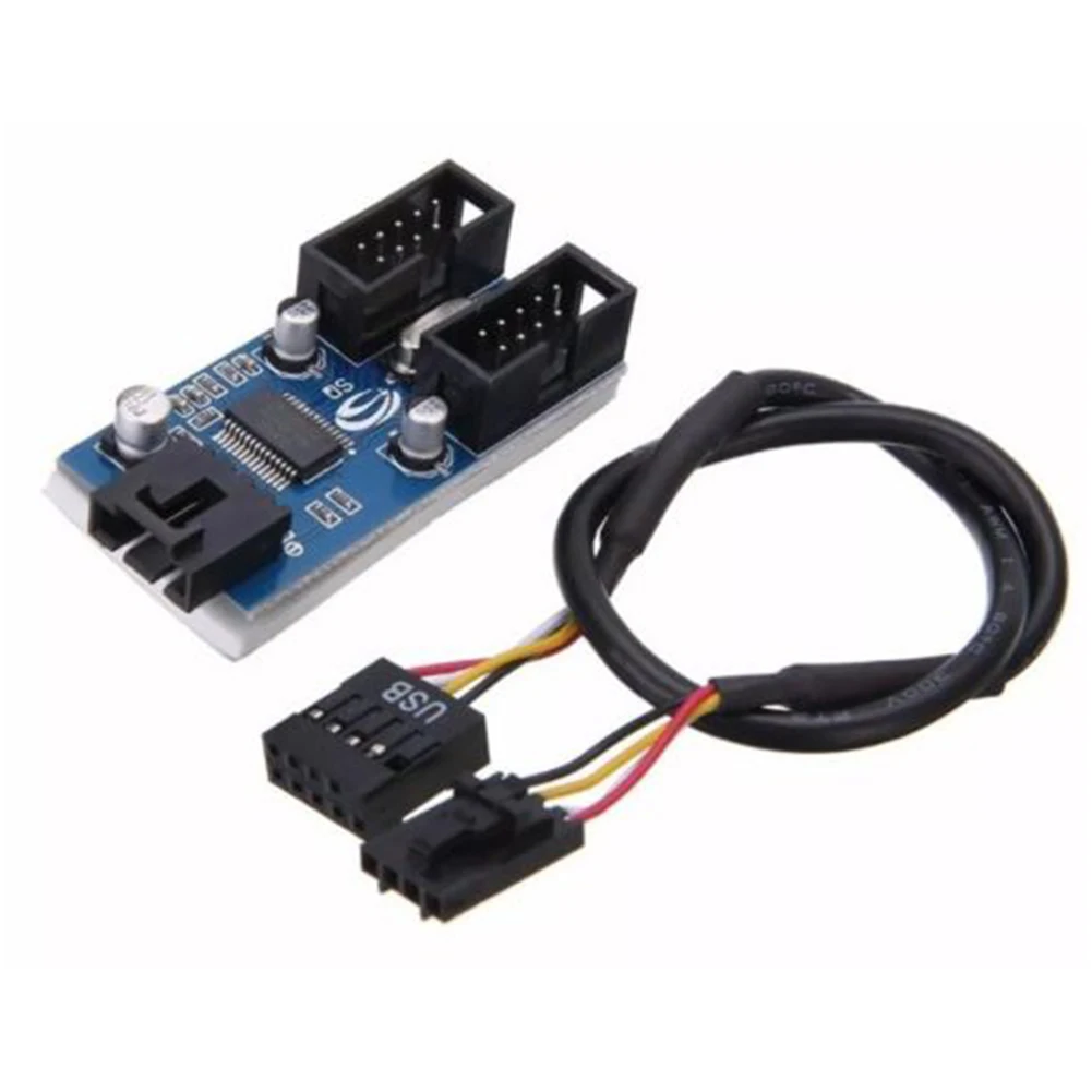 9Pin Разъем Порт мультипликатор сплиттер Аксессуары Интерфейс от 1 до 2 Простая в