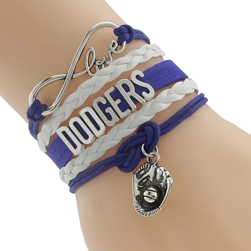Браслет для спортивной команды Infinity Love DODGERS|team bracelet|friendship braceletsbracelet custom |