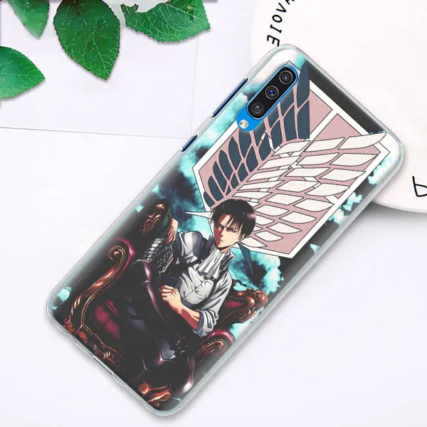 Аниме; обувь для косплея по аниме «атака на Титанов» чехол с крышкой для samsung Galaxy A30 A50 A70 A80 M10 M30 A7 A6 A8+ A9 ПК Жесткий Чехол Для Телефона - Цвет: 05