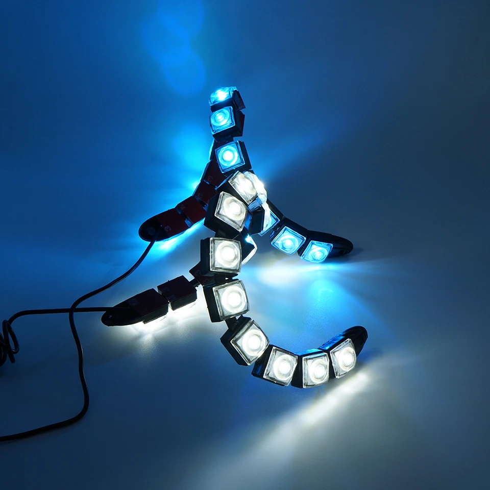 2 шт./лот Гибкая Водонепроницаемая Автомобильная дневная ходовая лампа 6-20