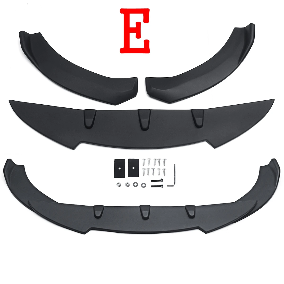 

Universal Car Protector Front Lip Bumper Splitter Diffuser Protection Fins Body Spoiler Kit For Ford For Benz For BMW for Tesla