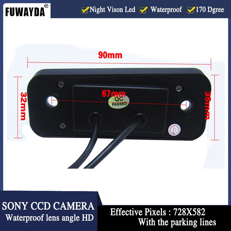Водонепроницаемая камера SONY HD с ночным видением на 170 градусов и парковочными