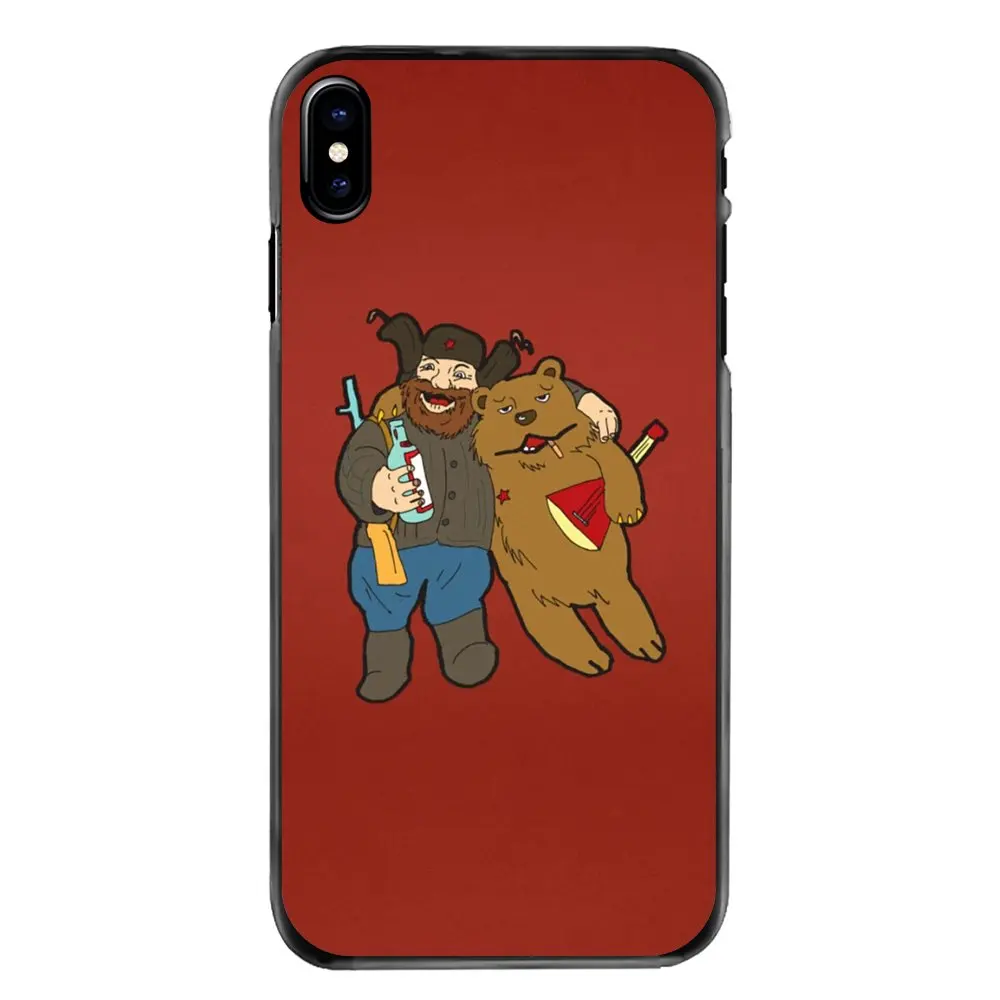 Moscow Russian Brown Bear Art printed Phone Shell Cover For Sony Xperia X XA XZ M2 M4 M5 C3 C4 C5 T3 E4 E5 Z Z1 Z2 Z3 Z5 Compact |