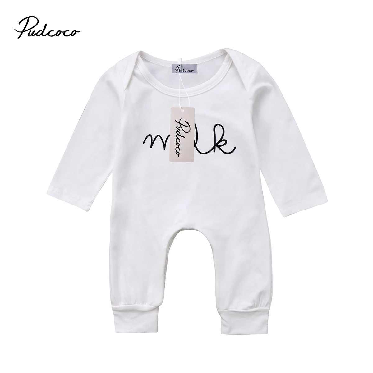 Новинка 2018 Детский комбинезон для новорожденных мальчиков и девочек с белым