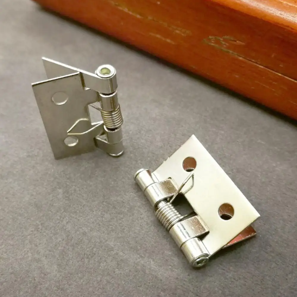 10 шт. железные Пружинные стыковые петли 4 отверстия шкаф DrawerJewelry коробки декоративные петли мебельная фурнитура