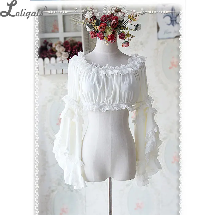 Женская укороченная блузка с рюшами Милая Съемная шифоновая расклешенными