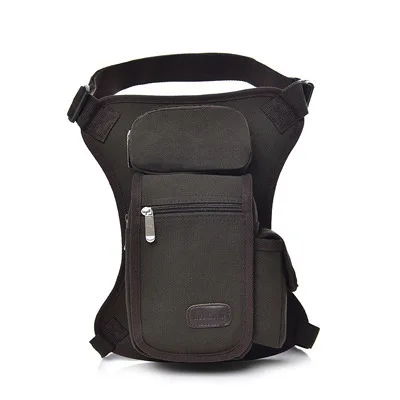 Coffee Холщовая поясная сумка для мужчин Muslera Militar Fanny Pack Belt Bum Heuptas Leg Heuptasje Bumbag Бедро Bolsa Cintura для живота LB04 - Цвет: Coffee