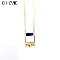 chicvie vintage multilayer necklace collar long tassel necklaces pendants jewelry for women sne160076
