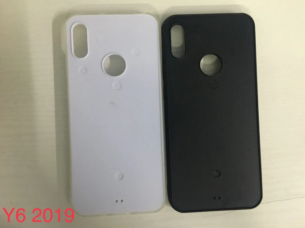 2D сублимационный пустой ТПУ + ПК резиновый чехол для Huawei Y6 2019 Y7 с алюминиевыми