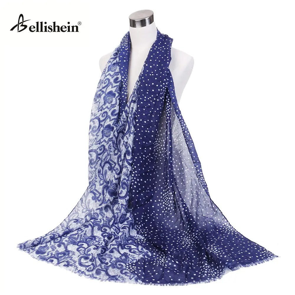 BELLISHEIN Винтаж Женщин Простой Шарф Большой Платок Длинный Voile Шелковый Wrap