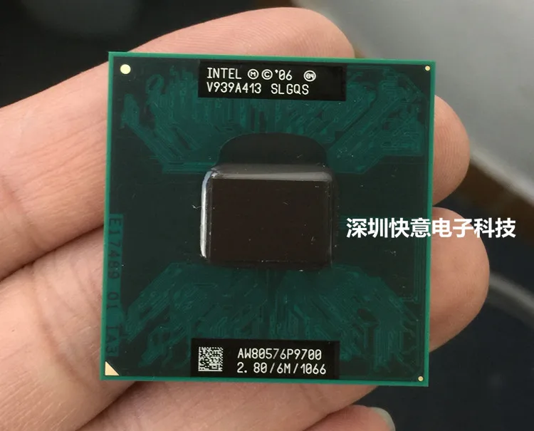 Intel cpu ноутбук Core 2 Duo P9700 cpu 6M cache/2,8 GHz/1066/двухъядерный ноутбук процессор для PM45 GM45