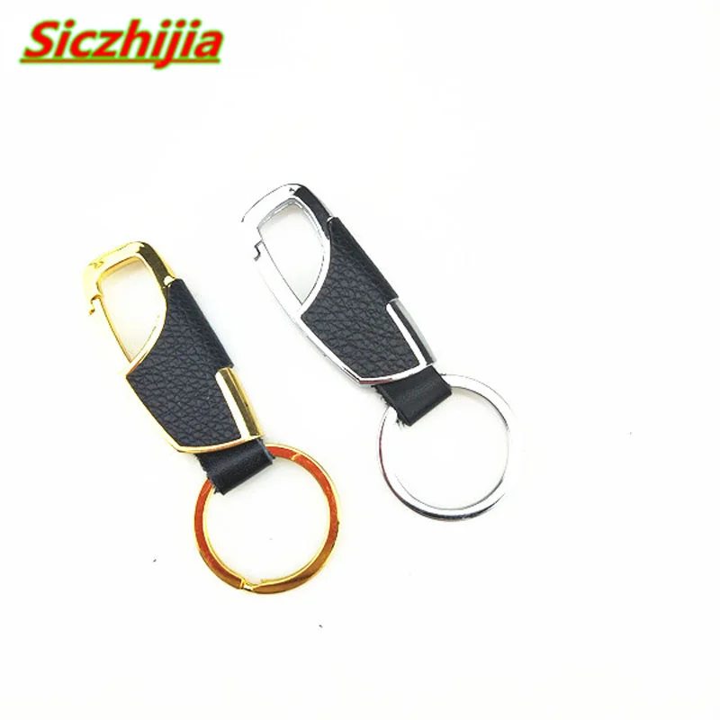 Кожаный и металлический сплав мужской черный Автомобильный брелок для Kia Rio K2 K3 K5