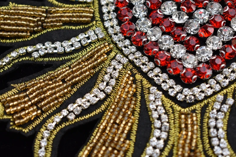 Rhineston любовь сердце патч для одежда Вышивание на алмазной аппликацией сумки кепки украшения патч DIY Одежда