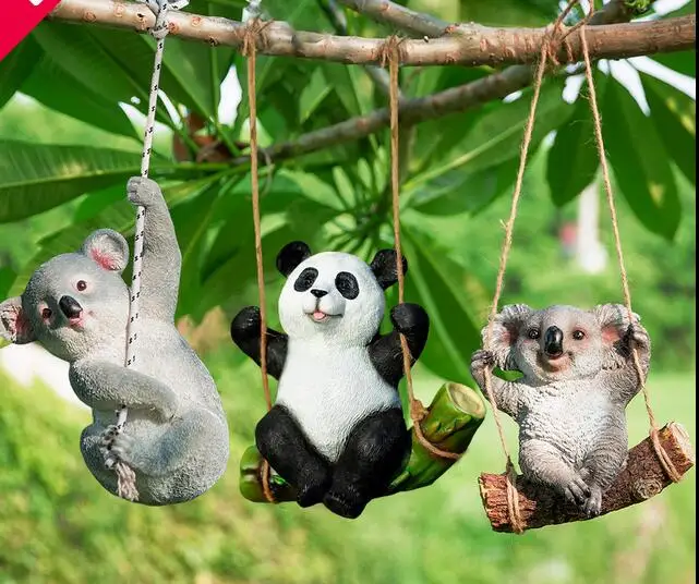 Скульптура для сада и декоративное украшение животное из смолы имитация панды