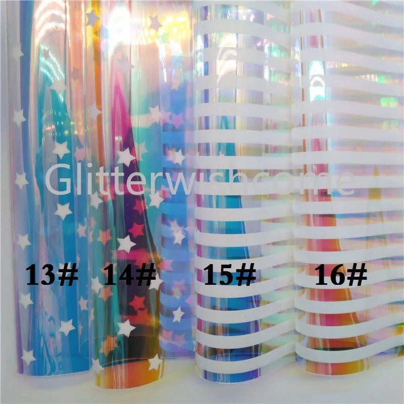 Блестящие прозрачные ТПУ простыни Glitterwishcome 21 х29 см радужные кожаные с