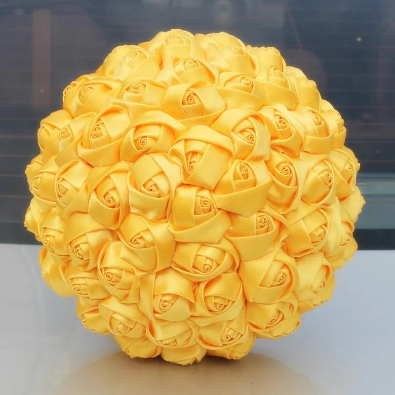 18cm yellow WifeLai-1 шт., простые кремовые шелковые свадебные букеты цвета слоновой кости, искусственные цветы, букет невесты/невесты, украшение на заказ, W223 - Цвет: 18cm yellow