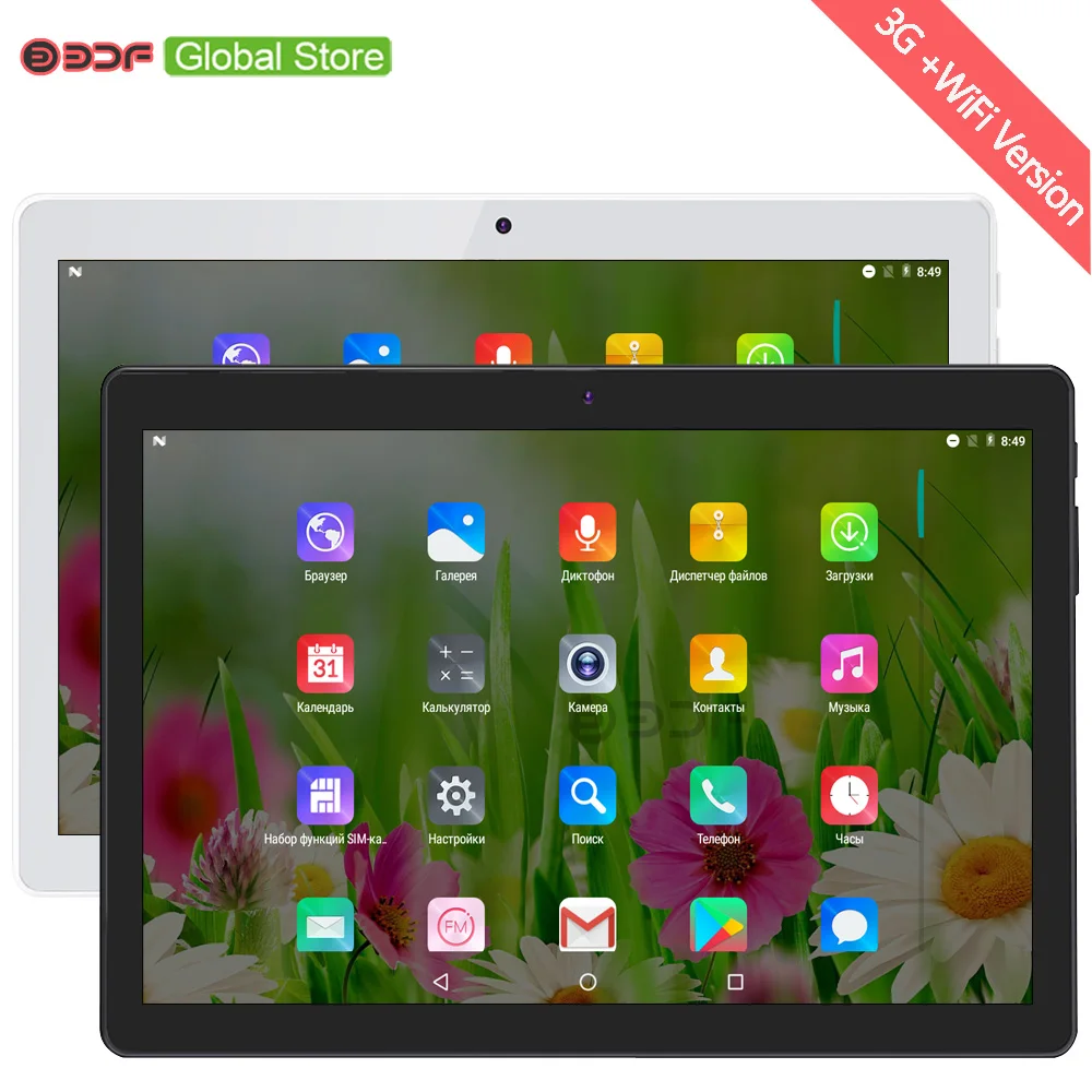 

10 Inch 2GB+32GB Tablet Pc Android 9.0 3G Mobile Phone Call SIM Card Tablets Pc 5MP+2MP Cameras 5000mAh