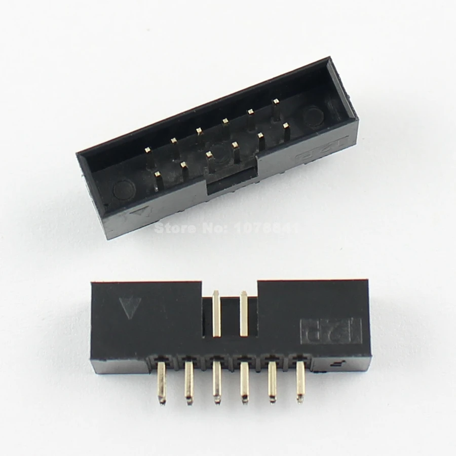 100 шт. 2 мм 2x6 Pin 12 штепселный Прямые мужской окутанный PCB Заголовка коробки IDC