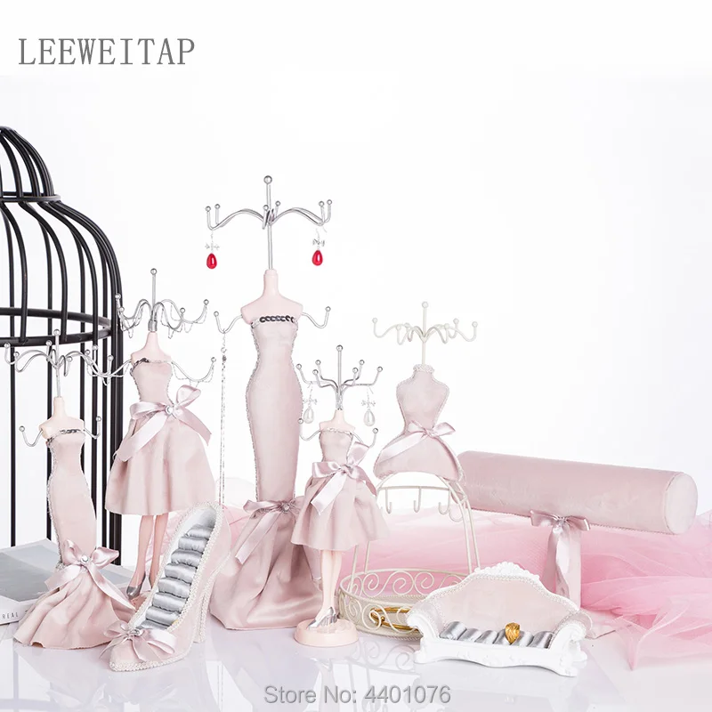 Современные красные серьги ожерелье Витрина стойка для ювелирных изделий