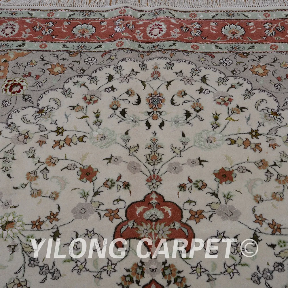 Yilong 6 'x 9 'ковер из Восточной шерсти розовый толстый изысканный