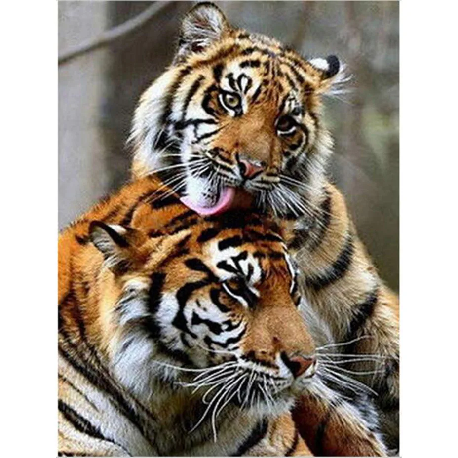 Алмазная мозаика 5D сделай сам тигры полная квадратная вышивка крестиком из