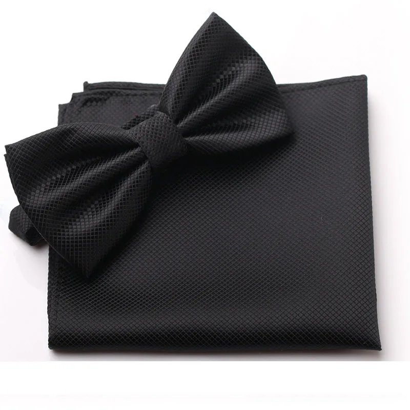 Мужской клетчатый галстук-бабочка Карманный квадратный набор жаккардовый