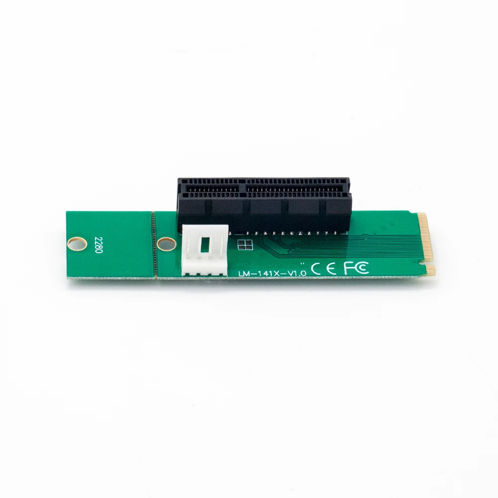 M.2 NGFF SSD Male to PCI-e Express 4X Female конвертер адаптер m2 Riser Card с 4pin molex кабель питания