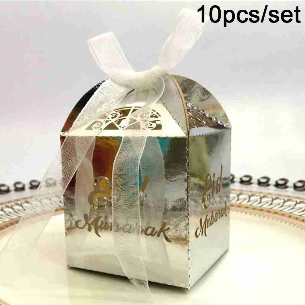 Eid Mubarak Gift OurWarm ИД Мубарак Подарочная коробка мусульманский фестиваль Декор баннер огни деревянная подвеска Исламская мусульманская молитва коврик Рамадан Карим Вечерние - Цвет: Eid Mubarak Gift