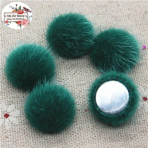 green 50pcs 50 шт. Разноцветные головистой формы волосатые покрытая тканью, круглая высокое кнопки с кабошоном для дома и сада ремесла Кабошон Скрапбукинг "сделай сам": 16 мм - Цвет: green 50pcs