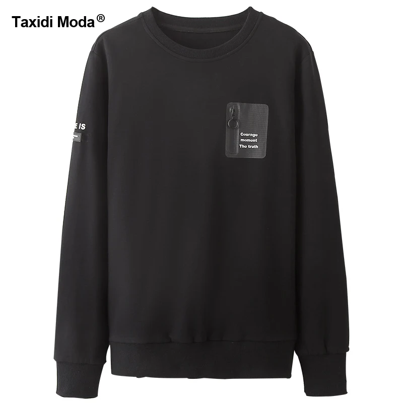 Taxidi Moda Новый Осень мужские кофты лоскутное черно белой печати брендовая одежда