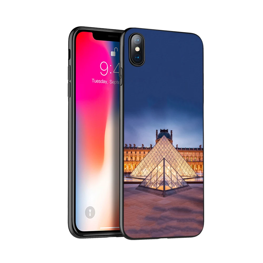 Черный чехол из ТПУ для iphone 5 5s SE 2020 6 6s 7 8 plus x 10 XR XS 11 pro MAX Париж Франция башня