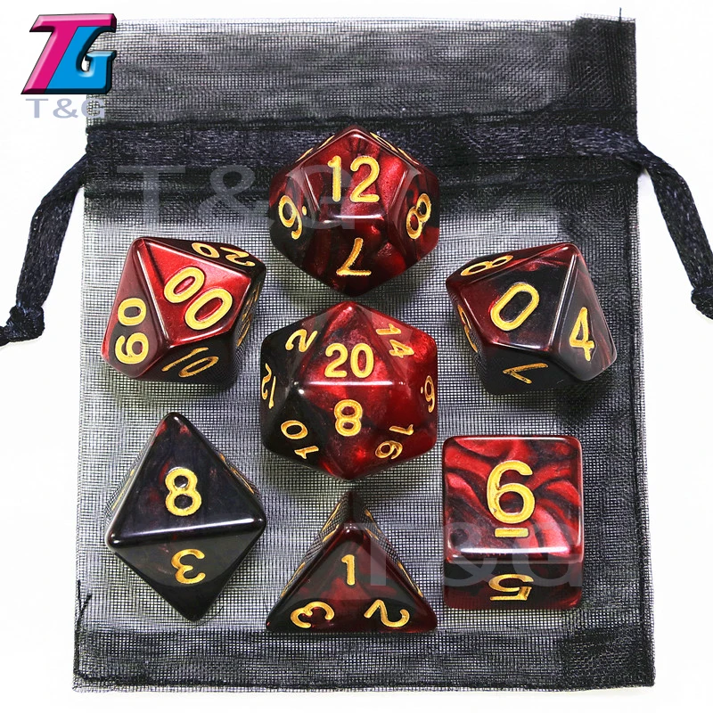 9 цветов на выбор DND Mix Dice Bag детские пластиковые кубики подарок на день рождения подземелья драконы настольные игры Вечерние