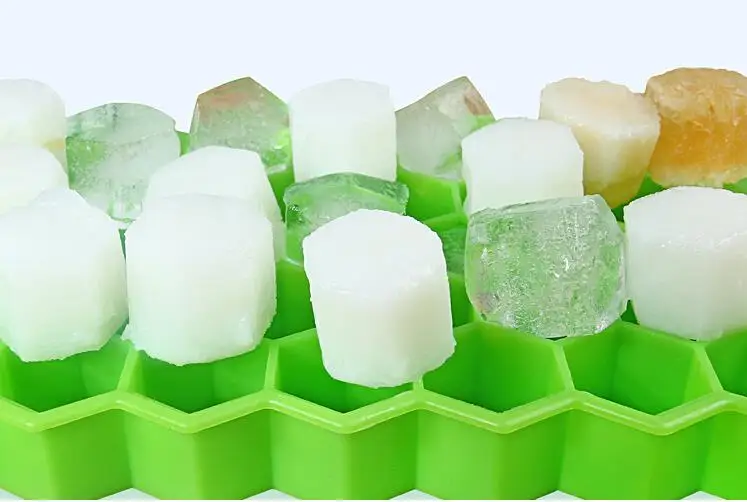 Honeycomb Shape Ice with Cover 37 Cubes Ice Tray Mold Storage Containers ice tray mold Kitchen Accessories GYH