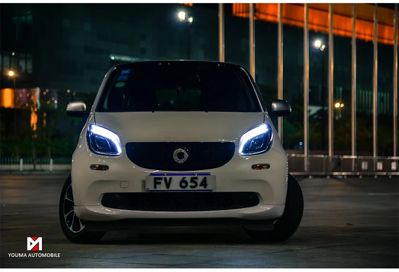 Автомобильный Стайлинг для BENZ smart head светильник s angel eyes 2015-2018 LED light bar Q5 bi xenon lens Bulb