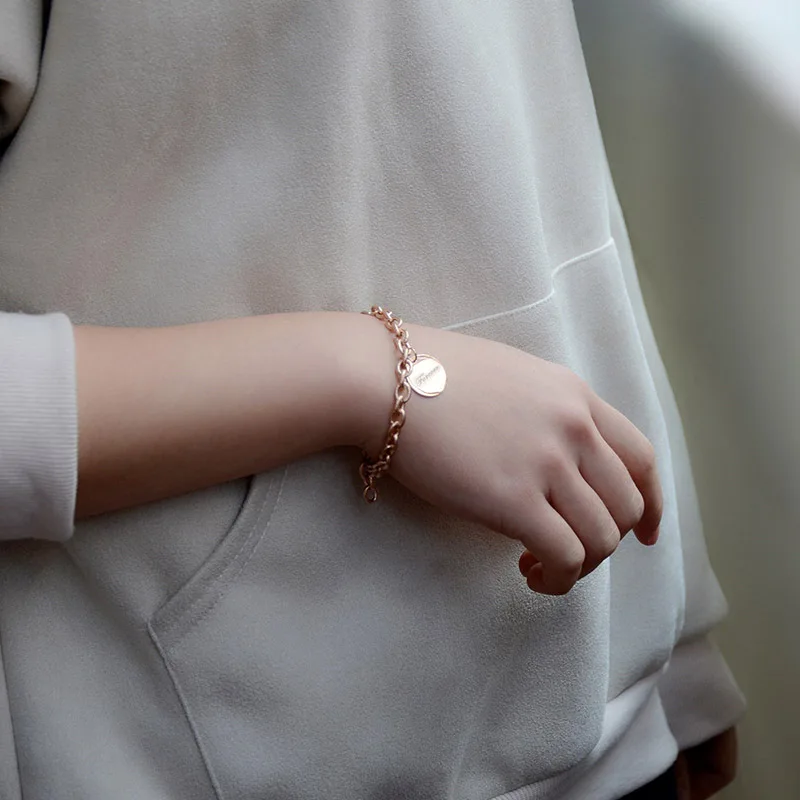 Модный женский браслет с надписью forever круглый кулон в виде карты очаровательный