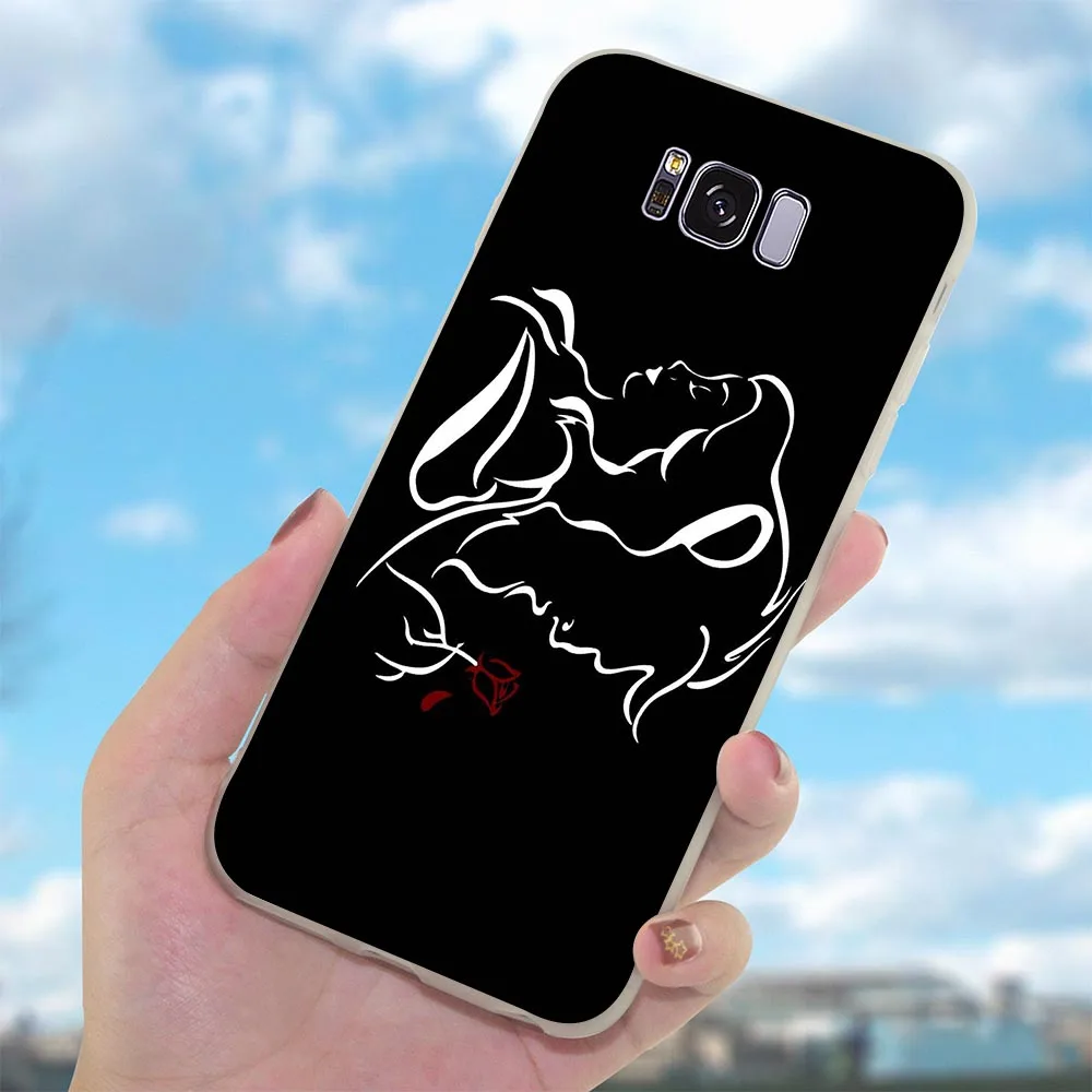 Мягкий чехол из ТПУ с красоты и рисунком мультфильма Красавица Чудовище для Galaxy